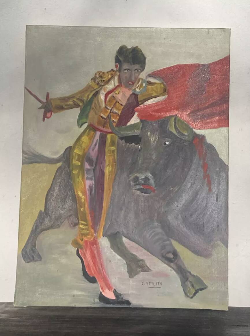 Regionalist painting oil on canvas