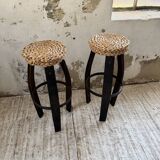 Paire de tabourets corde