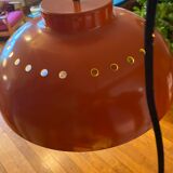 Red lacquered metal chandelier