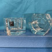 Pair of crystal candle holders saint-louis original box