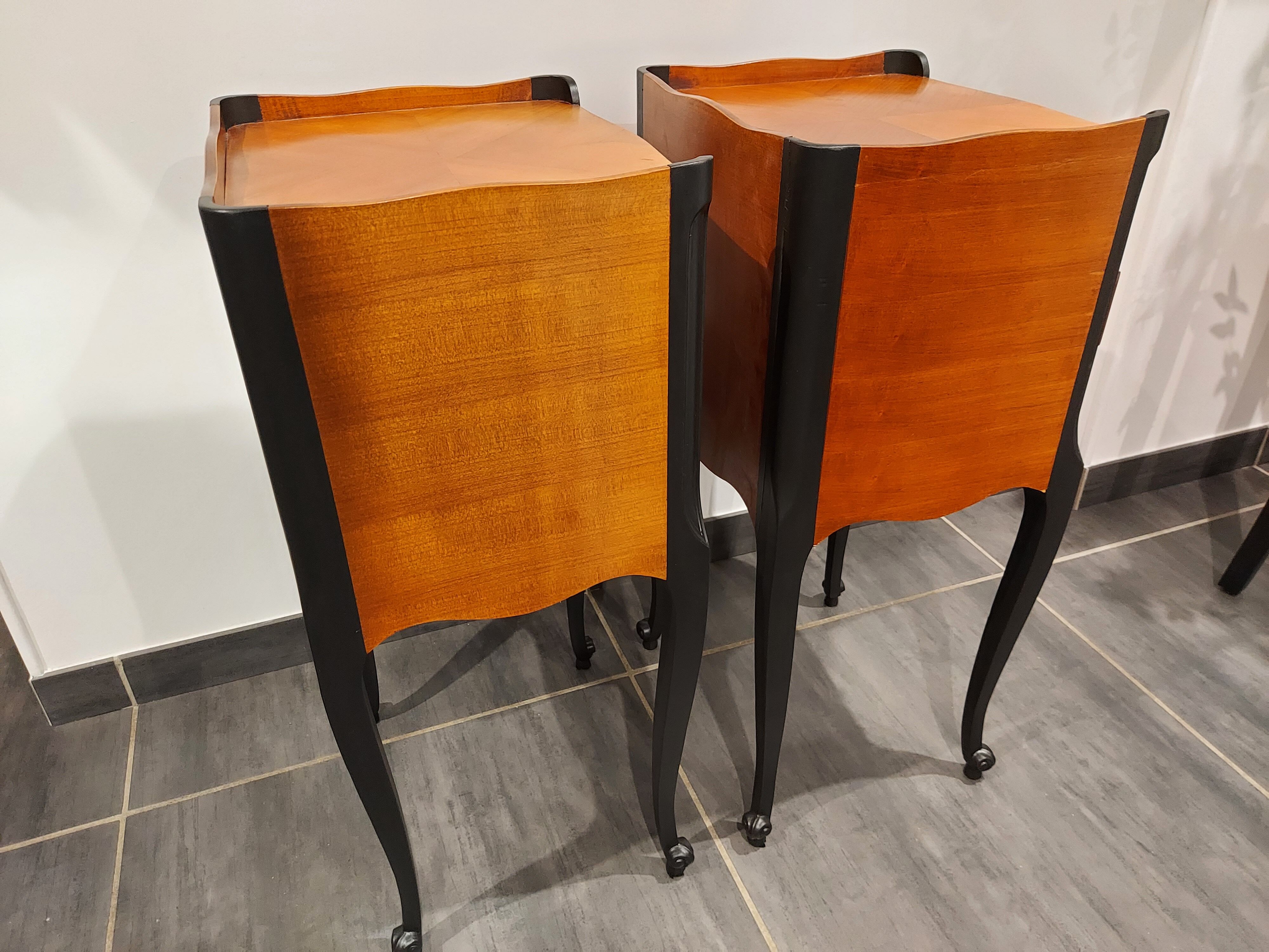 Pair of vintage Louis XV style bedside tables