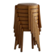 Modern Swedish, set of 14 stackable stools in birch and hessian fabric, 1980s.