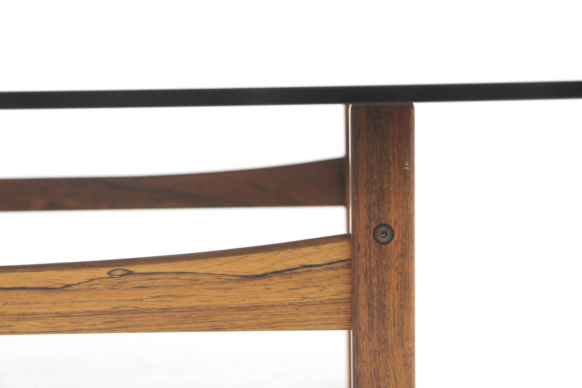 Rosewood and glass coffee table, Sweden, 1970