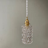 Vintage globe pendant in molded glass