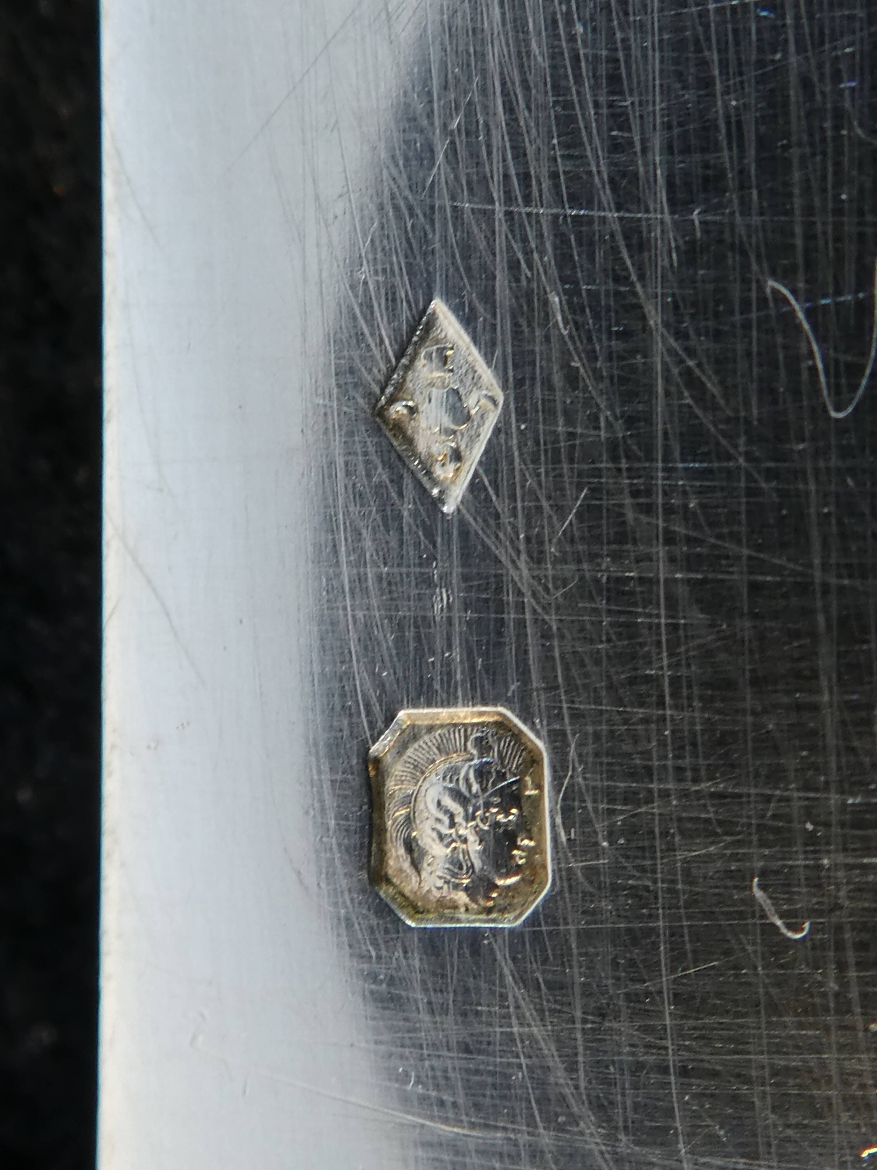 6 dessert knives blade and handle in sterling silver