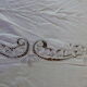 White tablecloth lace and embroidered linen, art deco, old