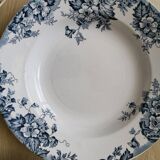 Deep plates (5) in earthenware from Saint Amand and Hamage, Terre de fer, Marie Louise model