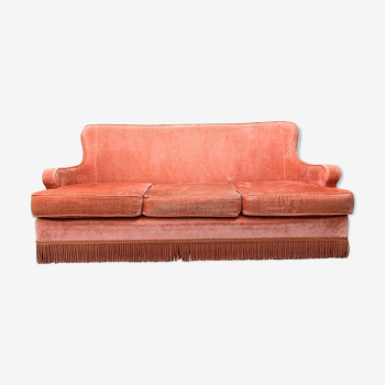 Pink velvet toad sofa