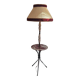 Italian brass and ceramic tripod floor lamp/table 1950s