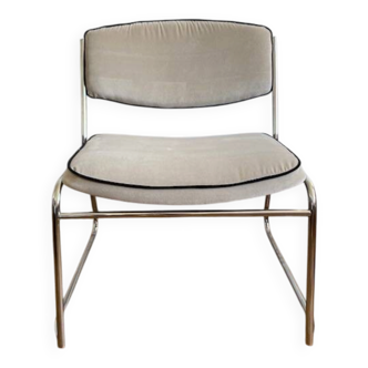 Vintage beige armchair from the 1970s.