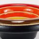 Coupe centre en céramique rayée Aldo Londi Bitossi des années 1960, Italie, style milieu du siècle