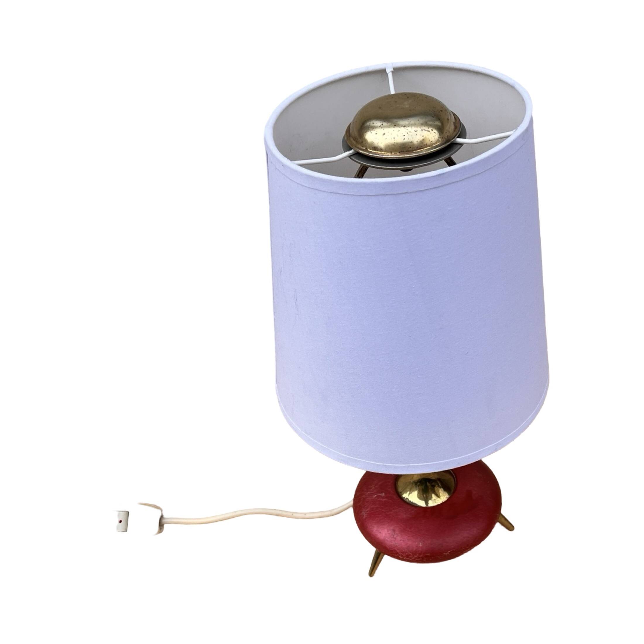 Table lamp with a lampshade Belgium 1980s.