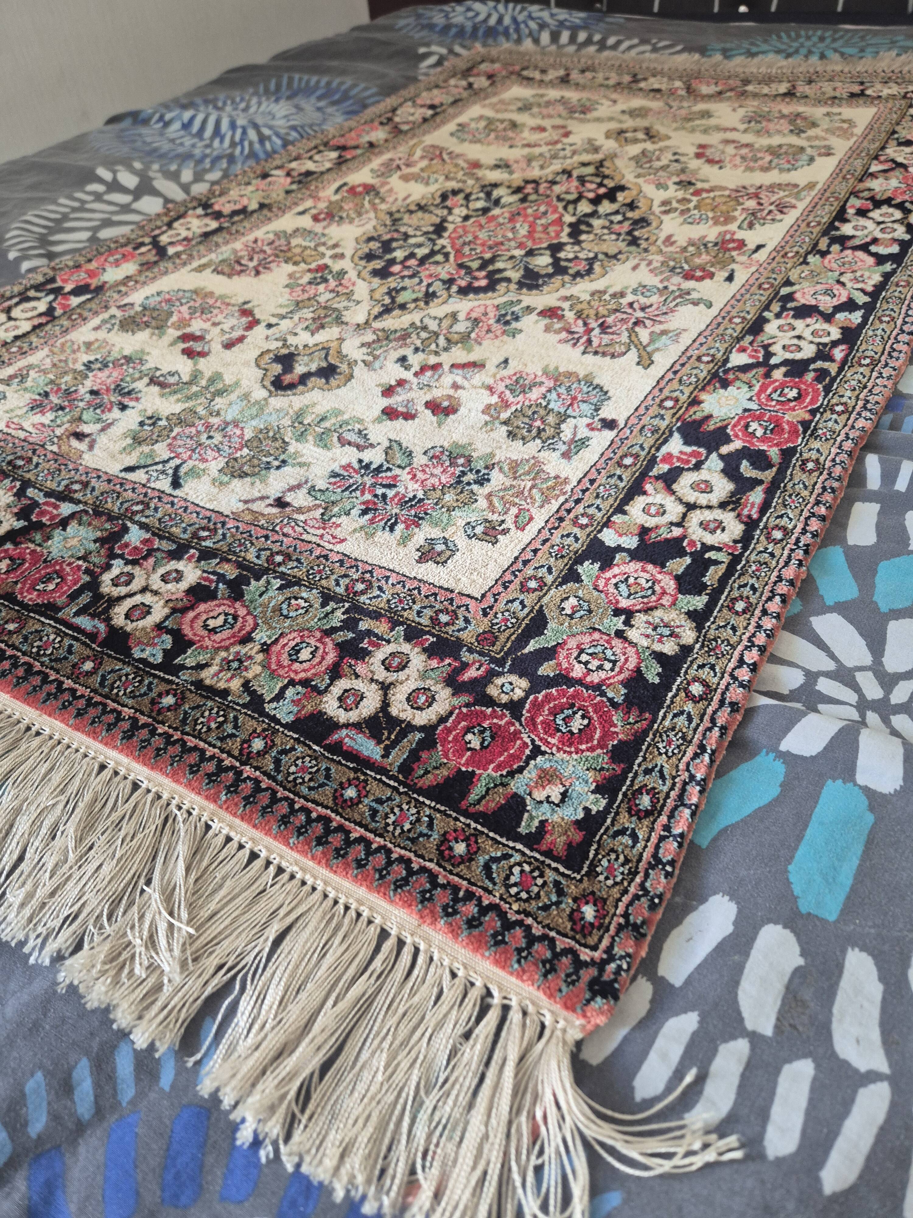 Petit Tapis Tabriz Jaune Médaillon – Format Couloir