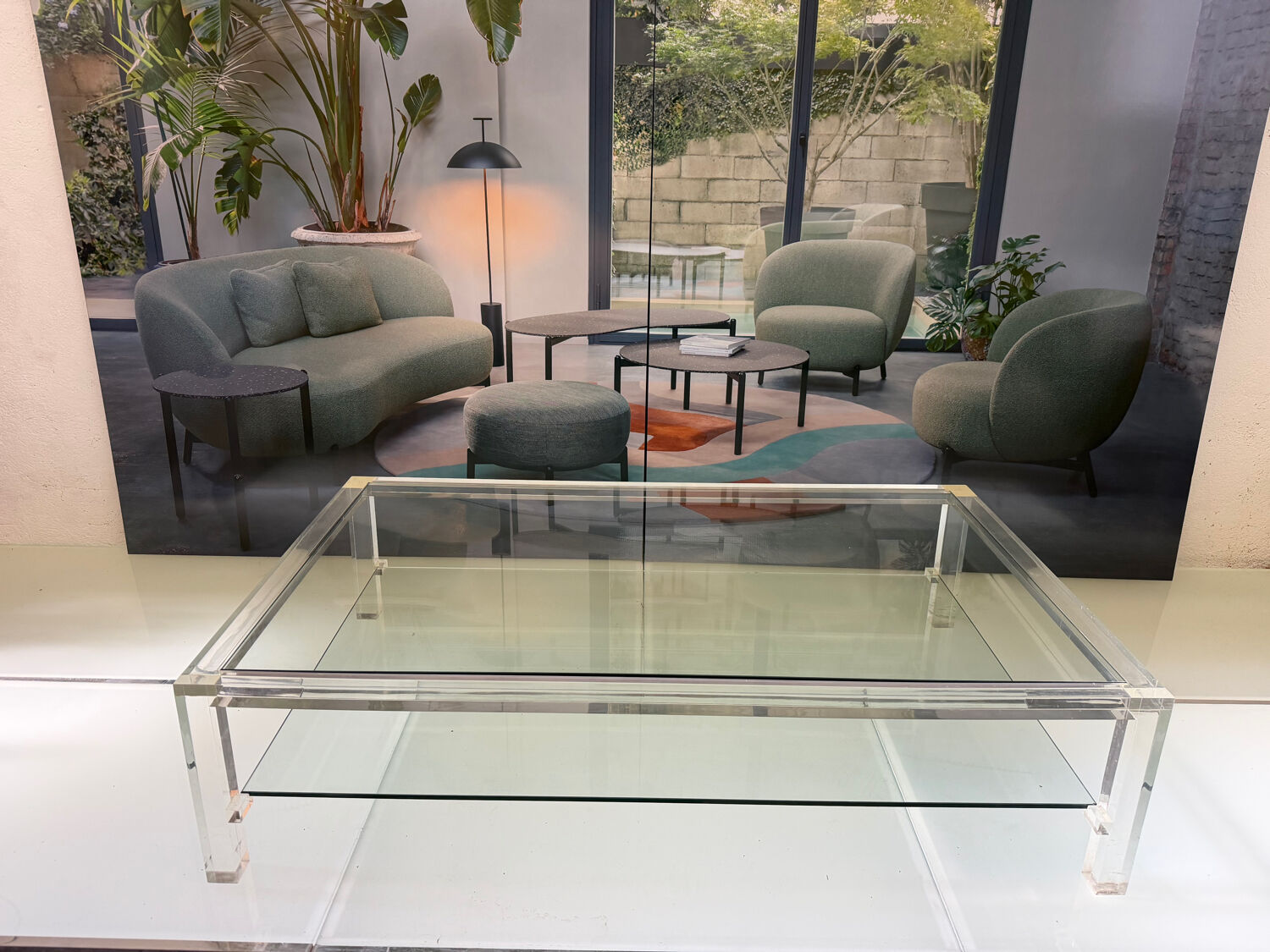 Table basse Altuglass et verre David Lange