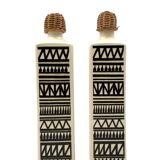 Ensemble vintage de 2 bouteilles en céramique, Staffel Limburg Allemagne, 1960