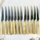 12 vintage knives NOGENT Bakélite imitation ivory
