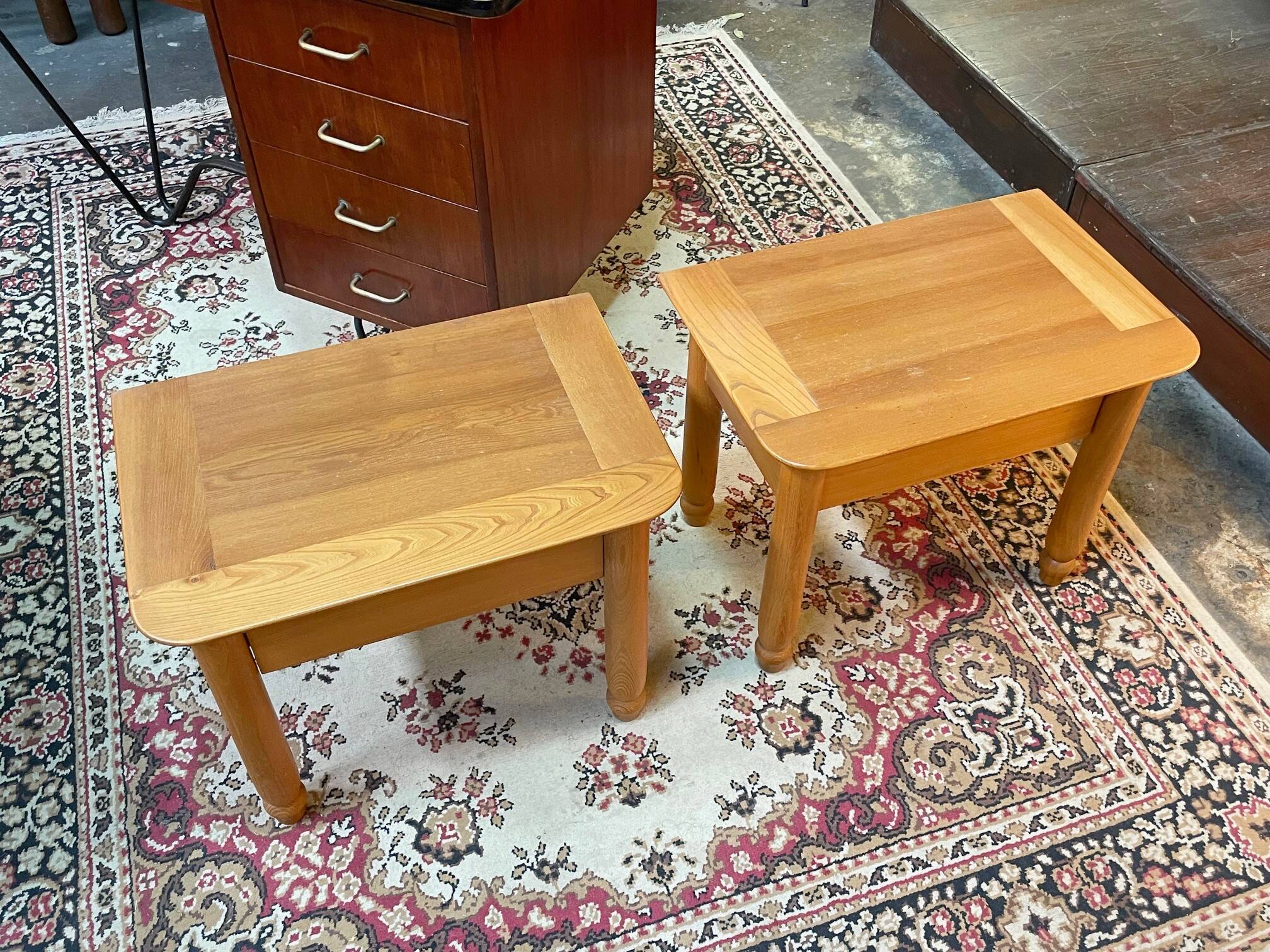 Vintage bedside tables from Maison Regain, 1980s, stamped.