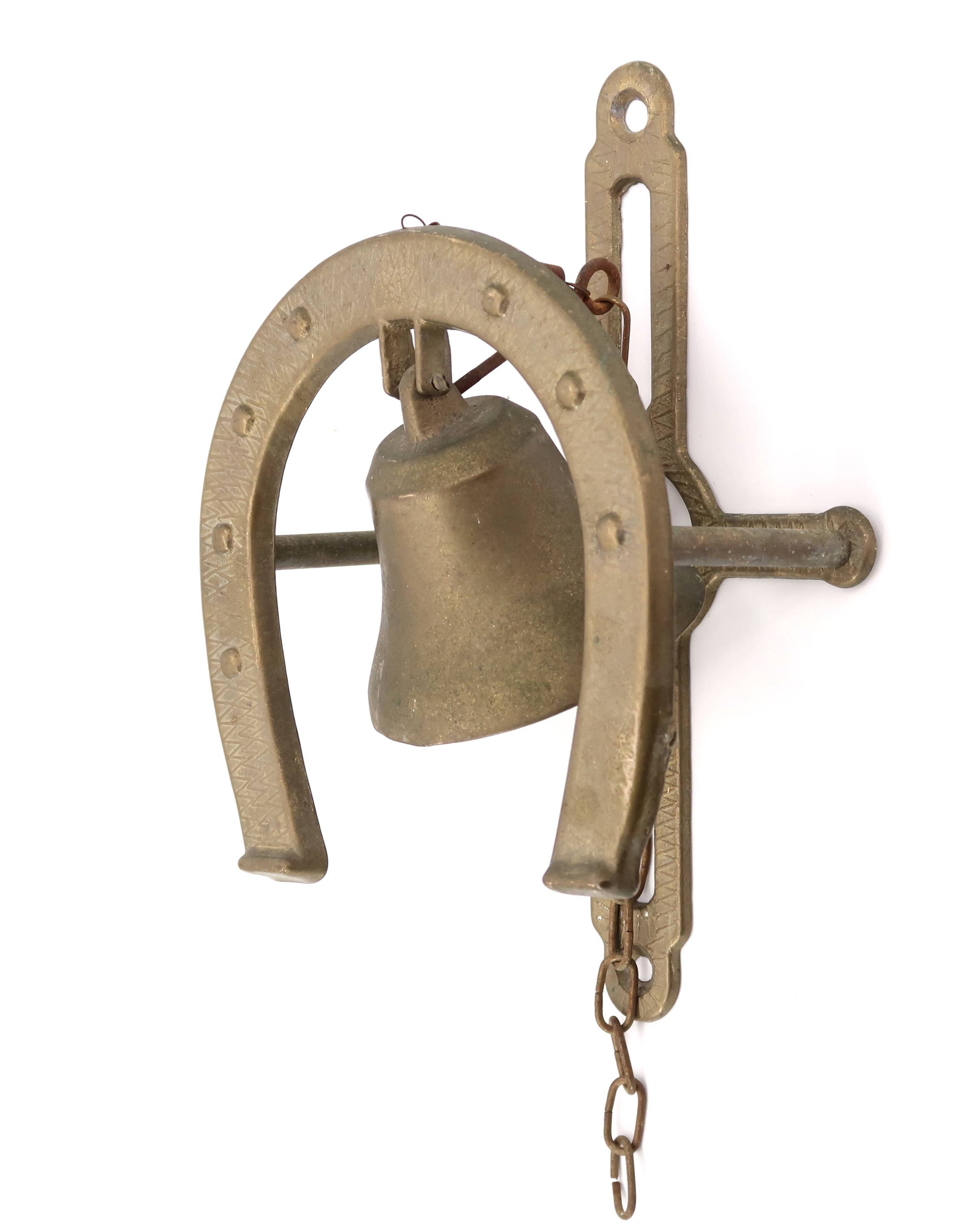 Brass bell with horseshoe, 70s