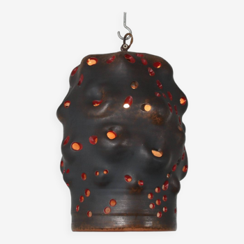 Lampe suspendue en céramique de forme libre des années 1960 provenant des Pays-Bas