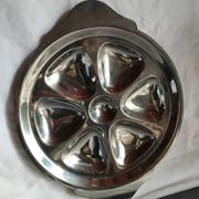 assiette à huitres en inox