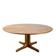 Adjustable table, Scandinavian, walnut, 1960 “Mount and Lower”.