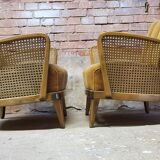 pair of 1960" cannage armchair