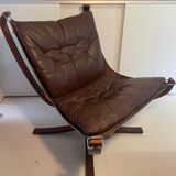 3 vintage Falcon chairs. By Sigurd Ressel for Vatne Møbler Norway. 1970's. Falcon chairs