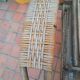 Chaise longue rotin vintage
