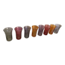 Ensemble de 8 verres multicolores