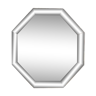 Miroir octogonal légèrement oxydé