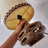 Openwork ceramic lamp, Stein Keramik, Germany, space age, 1960.