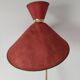 Scoubidou tripod floor lamp, Lunel style diabolo lampshade, 1950s