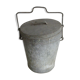 Old vintage garden zinc trash can