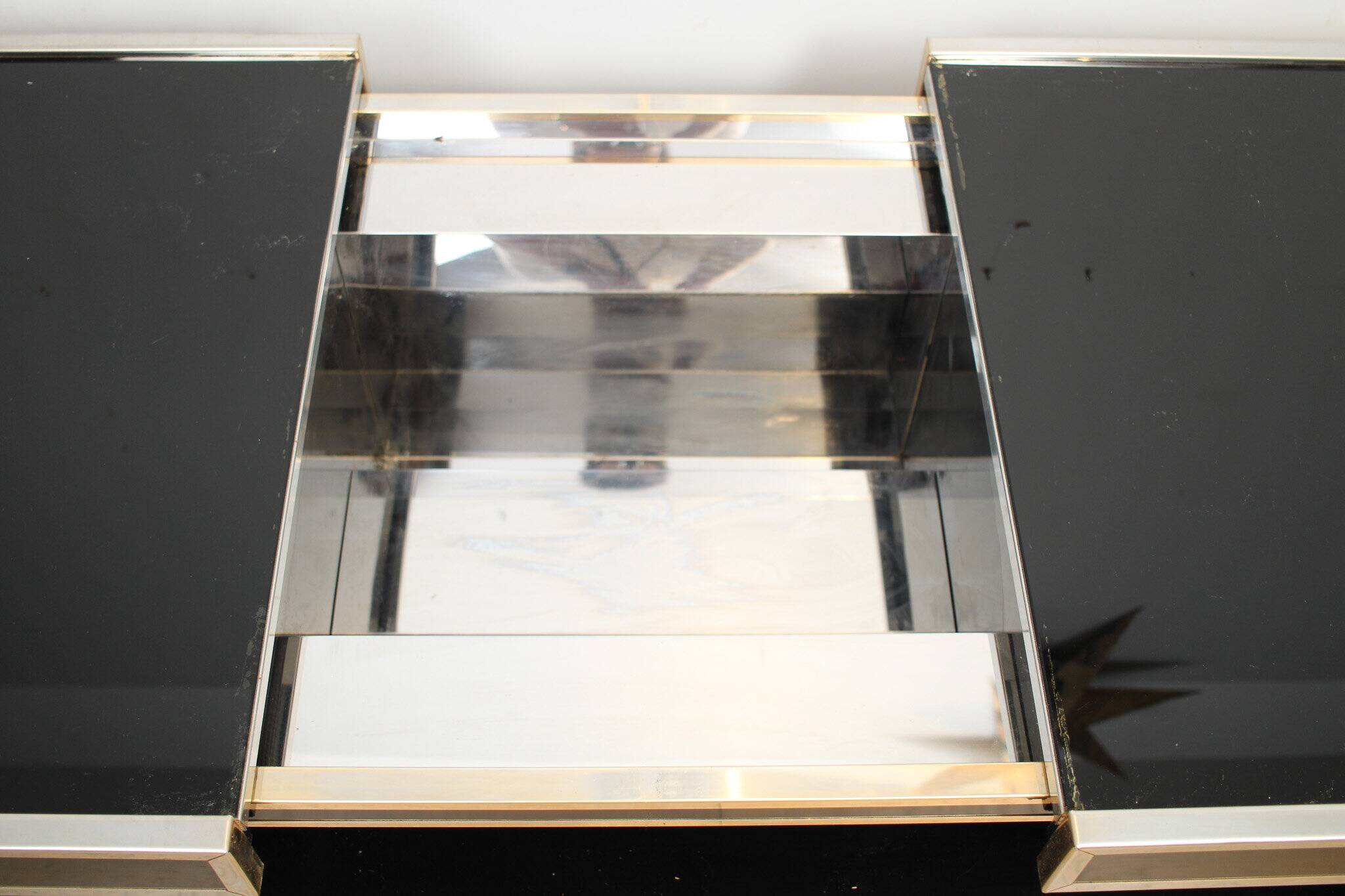 A vintage mid-century Willy Rizzo coffee table for Mario Sabot