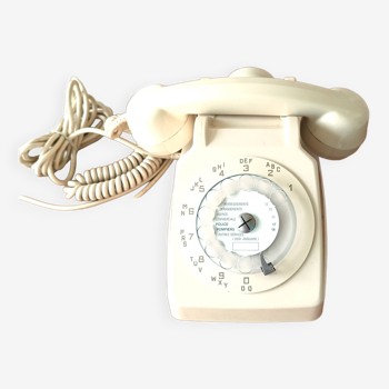 Socotel S63 dial telephone in beige color