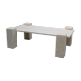 Vintage travertine coffee table by Editions Ligne Roset