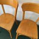 Paire de chaises bistrot vintage bois