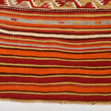 158x390Cm Peach & Red Handmade Kilim Rug