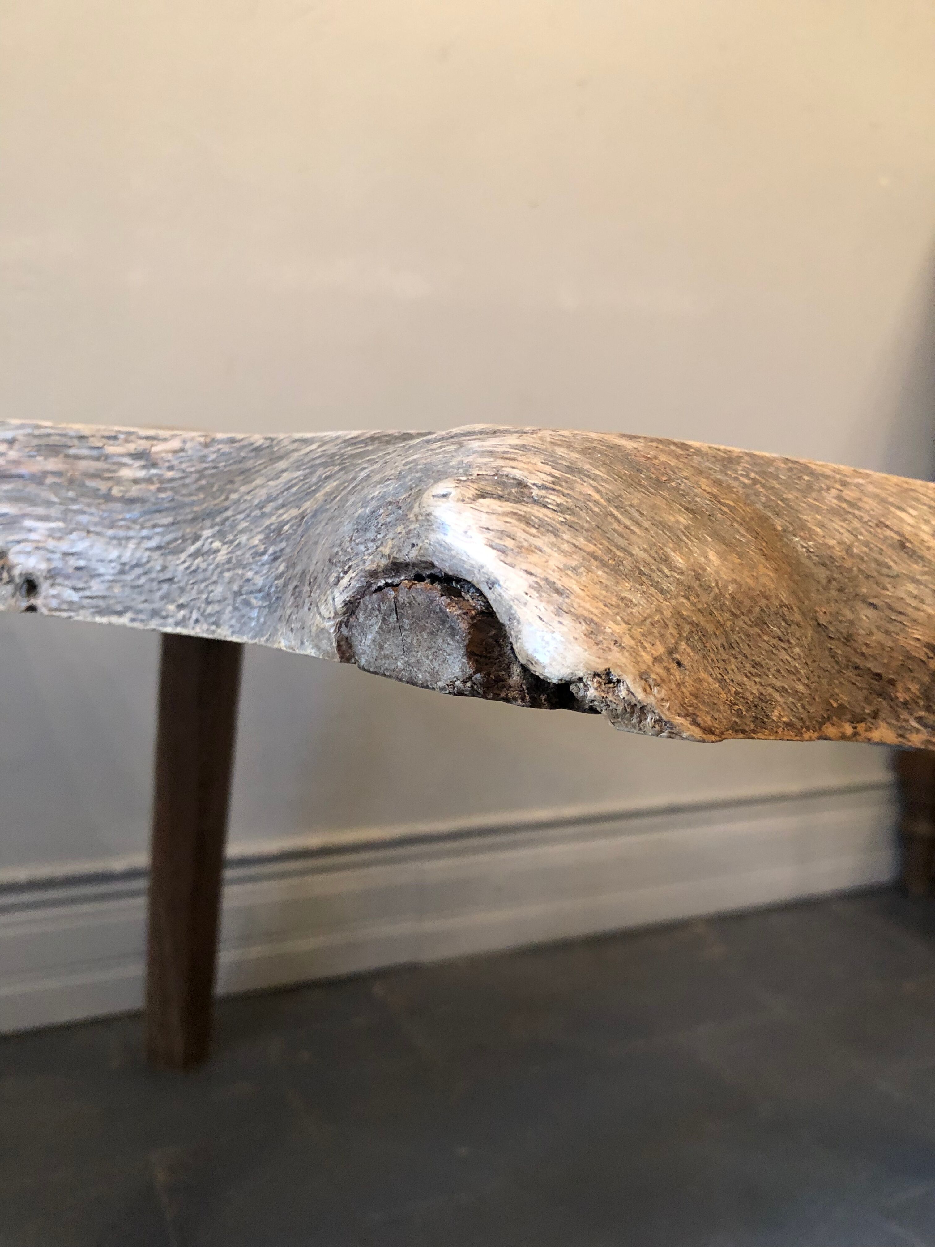 Brutalist oak coffee table