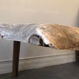 Brutalist oak coffee table