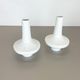 Set of 2 Op Art Biscuit Porcelain Ufo Vases by Edelstein Bavaria, Germany, 1970s