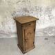 Vintage high bedside table in solid wood
