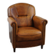 Charmant et robuste fauteuil en cuir de mouton, grand modèle