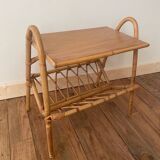 Rattan side table