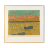 Fishmen, color lithograph, 83 x 77 cm