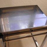 Plexiglas and chrome 1970 coffee table
