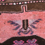 1x2 Vintage pink door mat, 1x2 door mat, 2.6x1.8 Ft