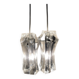 Paire de suspension en verre