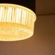 Vintage glass ceiling lamp from the 1960s.