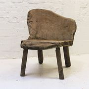 Sturdy Wabi Sabi chair in solid wood, 1950